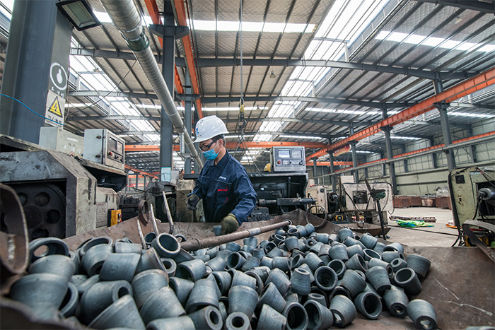 吴江网架配件-锥头加工车间